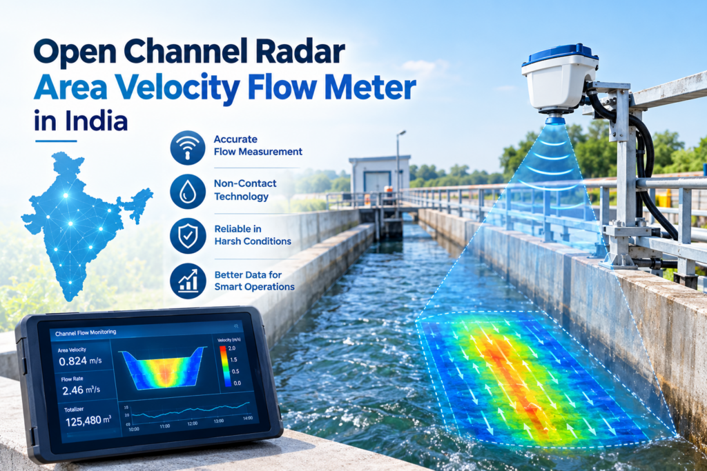 Open Channel Radar Area Velocity Flow Meter